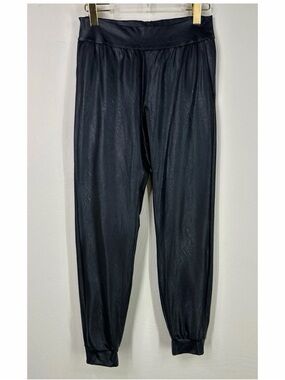 Commando  women’s Black Faux Leather Jogger Pants